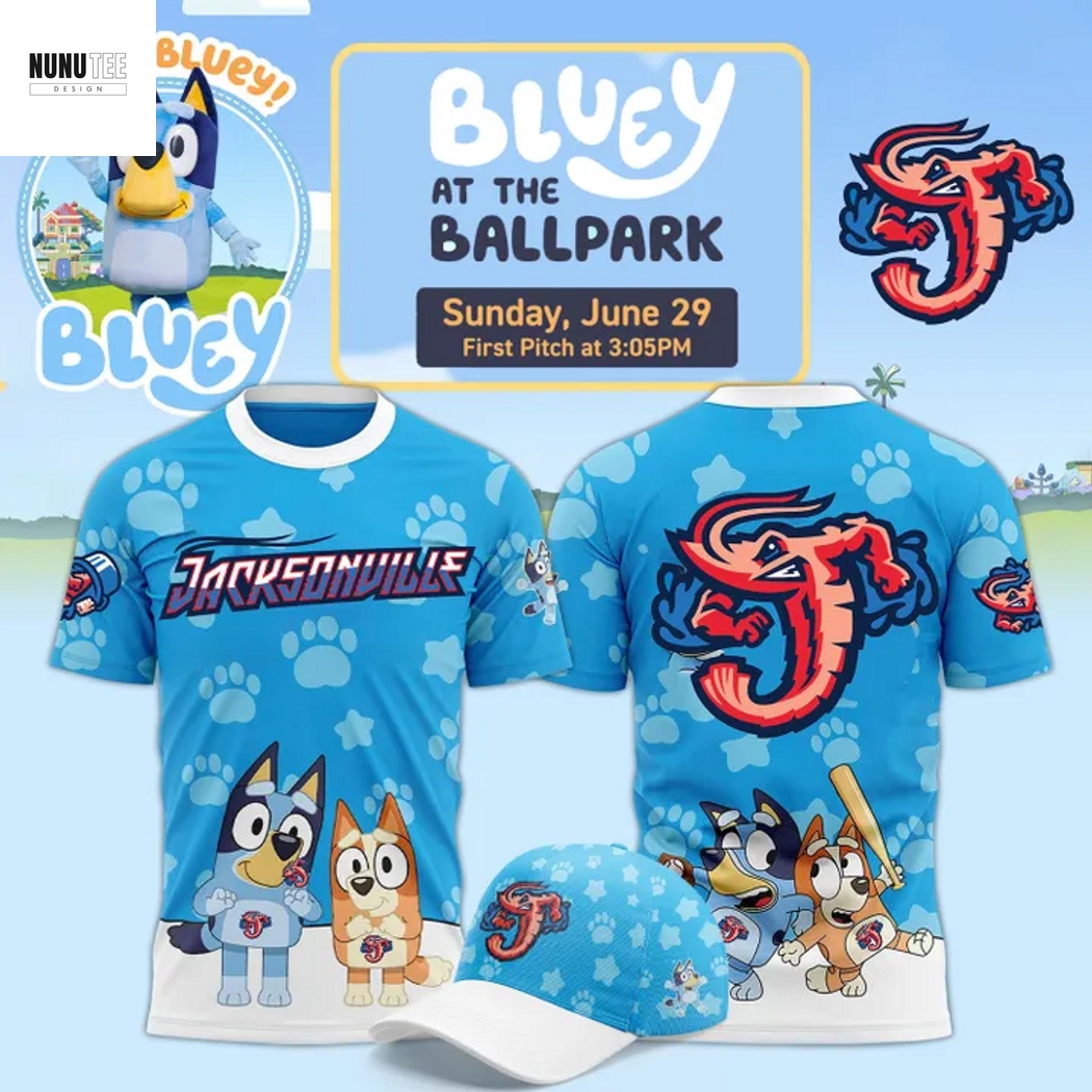 Jacksonville Jumbo Shrimp x Bluey Day 2025 3D T-Shirt Jacksonville Jumbo Shrimp x Bluey Day 2025 3D T-Shirt