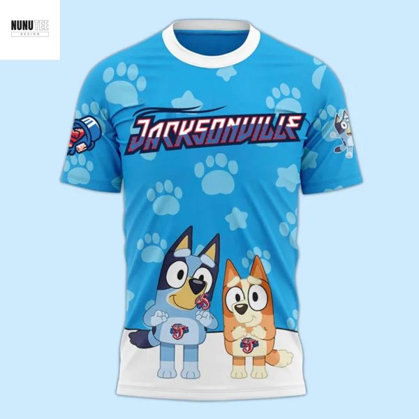 Jacksonville Jumbo Shrimp x Bluey Day 2025 3D T-Shirt