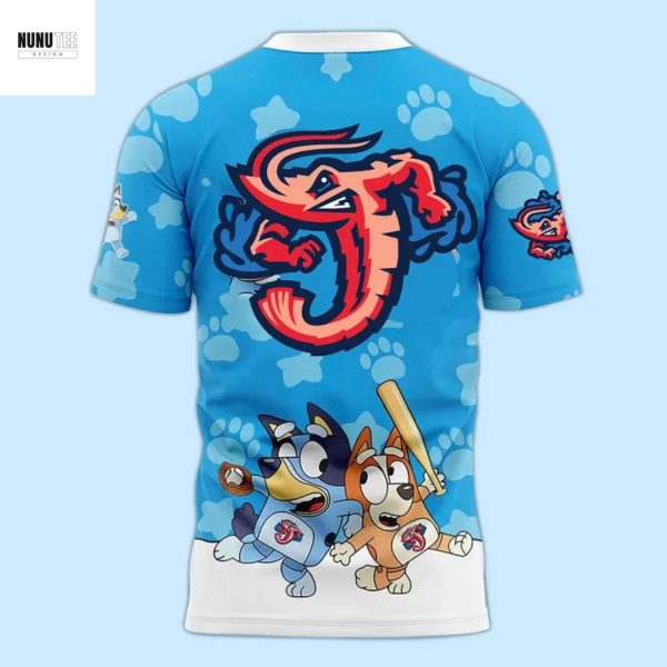 Jacksonville Jumbo Shrimp x Bluey Day 2025 3D T-Shirt