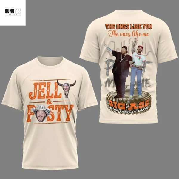 Jelly Roll x Post Malone The Ones Like You The One Like Me 3D T-Shirt