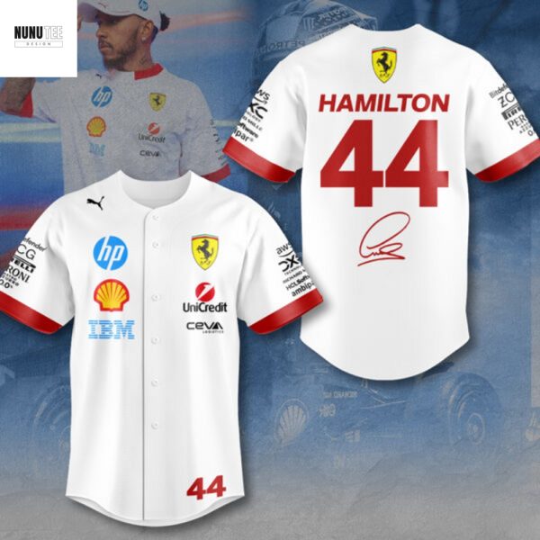 Lewis Hamilton 44 Signature Baseball Jersey