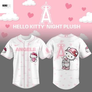 Los Angeles Angels Love Kitty Pink Baseball Jersey