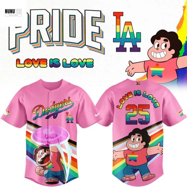 Los Angeles Dodgers 2025 Pride x Steven Universe Baseball Jersey – Pink