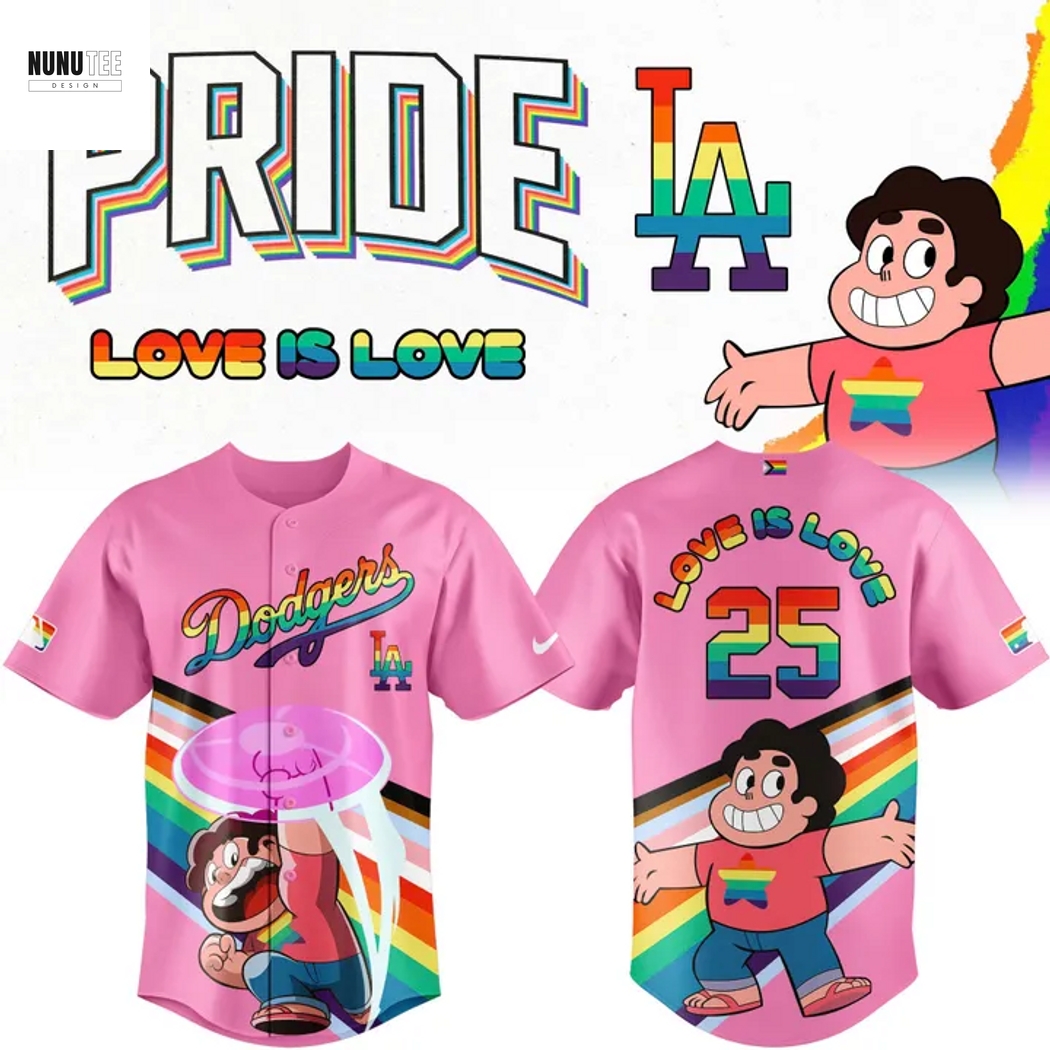 Los Angeles Dodgers 2025 Pride x Steven Universe Baseball Jersey - Pink Los Angeles Dodgers 2025 Pride x Steven Universe Baseball Jersey - Pink