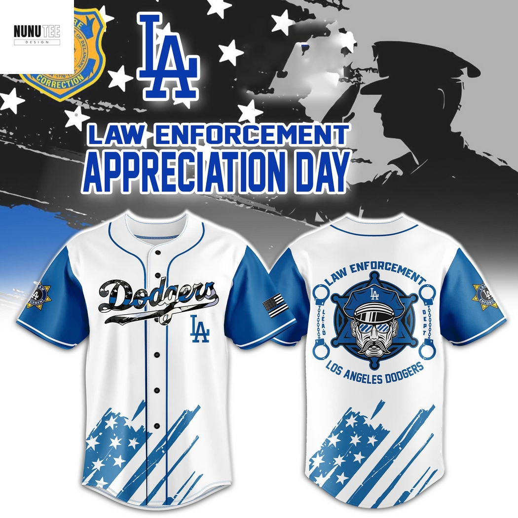Los Angeles Dodgers Law Enforcement Appreciation Day Baseball Jersey Los Angeles Dodgers Law Enforcement Appreciation Day Baseball Jersey