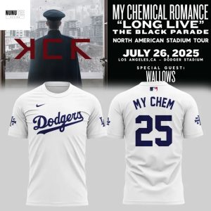 Los Angeles Dodgers x My Chemical Romance Long Live The Black Parade 3D T-Shirt