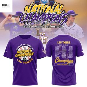 LSU Tigers NCAA Division Men College World Series 2025 3D T-Shirt