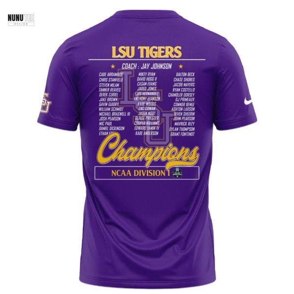 LSU Tigers NCAA Division Men College World Series 2025 3D T-Shirt