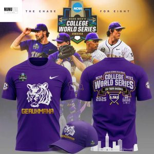 LSU Tigers NCAA Men College World Series 2025 3D T-Shirt