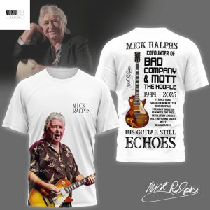 Mick Ralphs His Guitar Still Echoes 3D T-Shirt