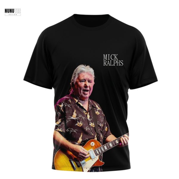 Mick Ralphs His Guitar Still Echoes 3D T-Shirt – Black