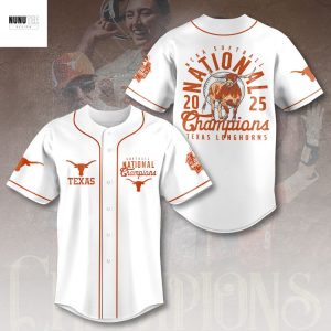 NCAA 2025 Women Softball College World Series Champions Texas Longhorns Baseball Jersey