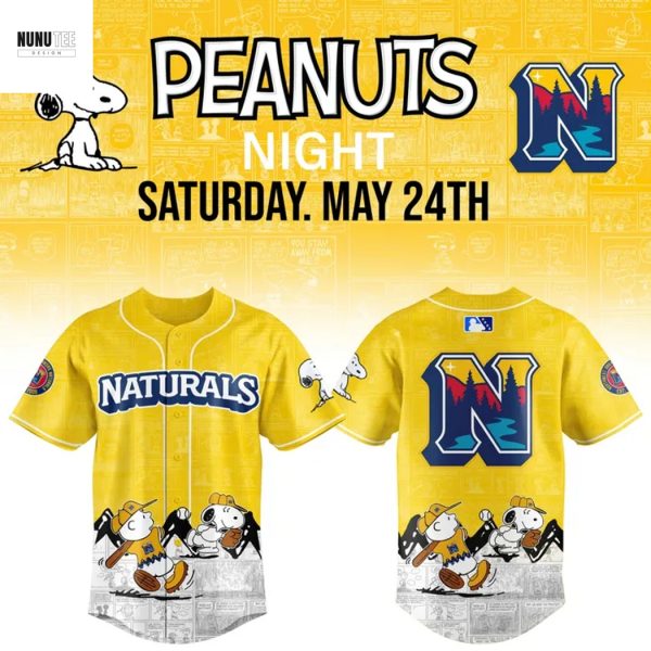 Northwest Arkansas Naturals Peanuts Snoopy Baseball Jersey