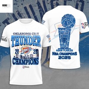 Oklahoma City Thunder 2025 Champions Finals 3D T-Shirt
