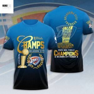 Oklahoma City Thunder Finals Champs 3D T-Shirt