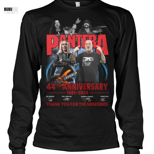 Pantera 44th Anniversary 1981-2025 Signature Thank You For The Memories Unisex T-Shirt