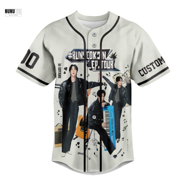 Personalized BTS Kim Seok-Jin 2025 Tour Siganture Baseball Jersey