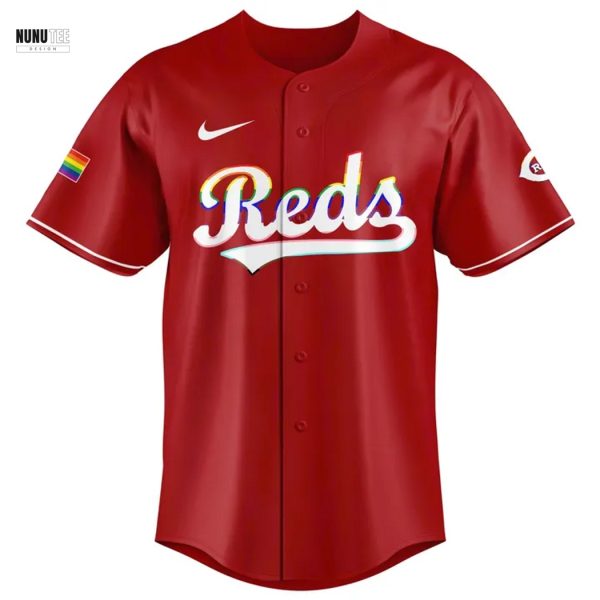 Personalized Cincinnati Reds Pride Night Baseball Jersey