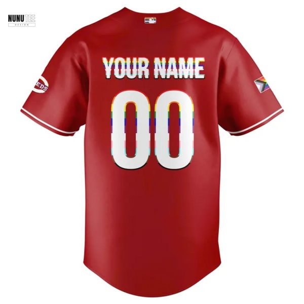 Personalized Cincinnati Reds Pride Night Baseball Jersey