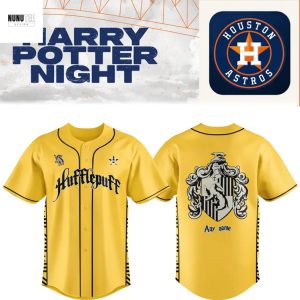 Personalized Houston Astros Hufflepuff House Baseball Jersey
