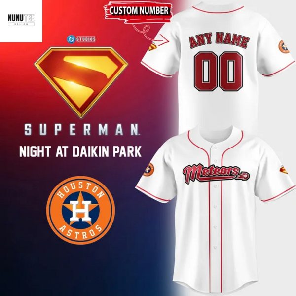 Personalized Houston Astros Superman Night Baseball Jersey