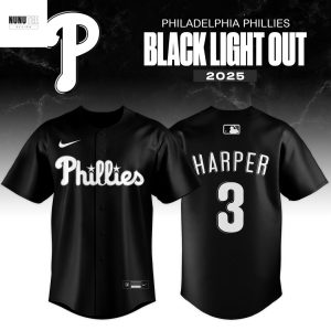 Personalized Philadelphia Phillies Black Lights Out 2025 Baseball Jersey