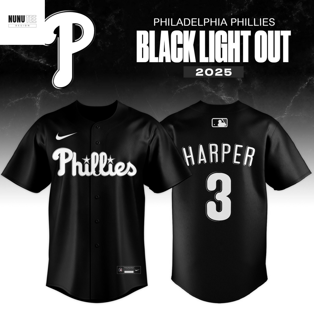 Personalized Philadelphia Phillies Black Lights Out 2025 Baseball Jersey Personalized Philadelphia Phillies Black Lights Out 2025 Baseball Jersey