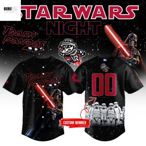 Personalized Rocket City Trash Pandas x Star War 2025 Baseball Jersey