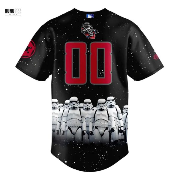 Personalized Rocket City Trash Pandas x Star War 2025 Baseball Jersey