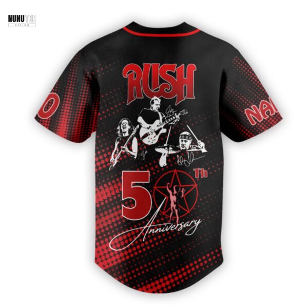 Personalized Rush 50th Anniversary Baseball Jersey