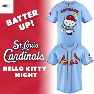 Personalized St. Louis Cardinals Hello Kitty Baseball Jersey