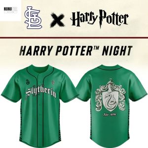 Personalized St. Louis Cardinals Slytherin House Baseball Jersey