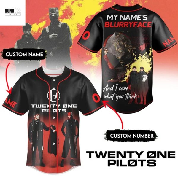 Personalized Twenty One Pilots My Names Blurryface And I Care What You Think Baseball Jersey