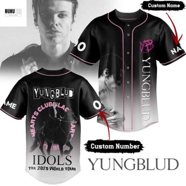 Personalized Yungblud Idols The 2025 World Tour Baseball Jersey