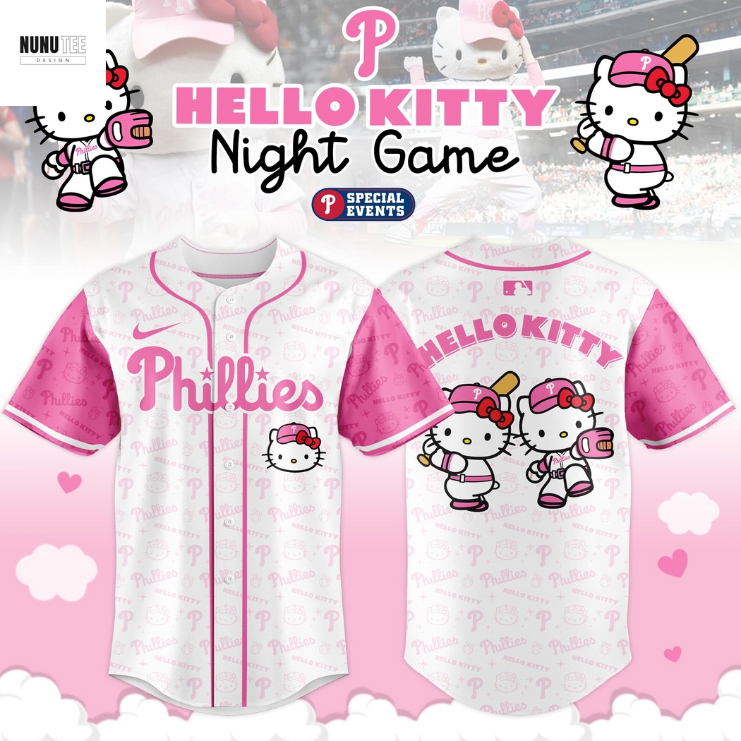 Philadelphia Phillies x Hello Kitty Baseball Jersey Philadelphia Phillies x Hello Kitty Baseball Jersey