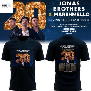 Philadelphia Phillies x Jonas Brothers JONAS20 Living The Dream Tour 3D T-Shirt