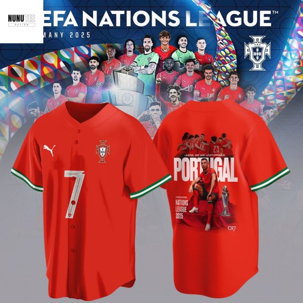 Portugal x CR7 Champions UEFA Nations League 2025 Baseball Jersey