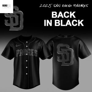 San Diego Padres Back In Black Baseball Jersey