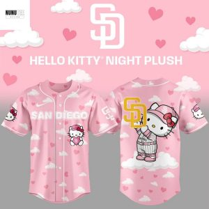 San Diego Padres Hello Kitty Pink Baseball Jersey