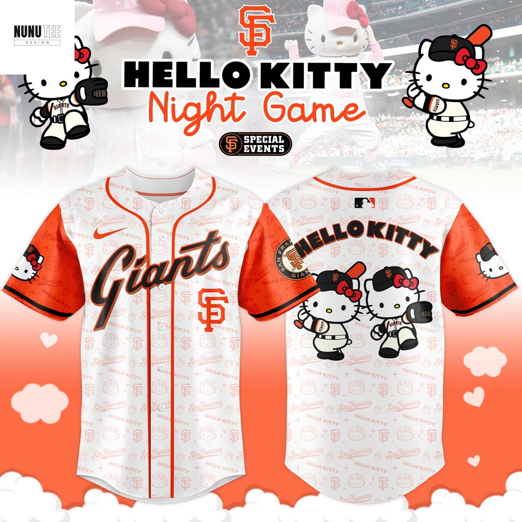 San Francisco Giants x Hello Kitty Night Game Baseball Jersey San Francisco Giants x Hello Kitty Night Game Baseball Jersey