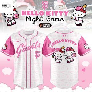 San Francisco Giants x Hello Kitty Night Game Baseball Jersey – Pink