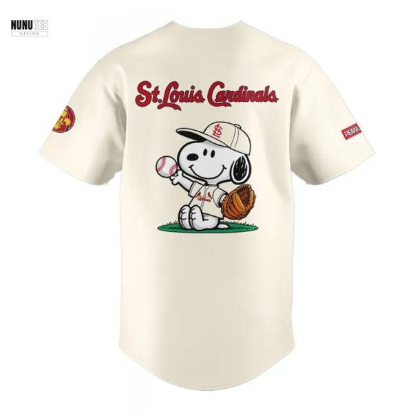 St. Louis Cardinals Peanuts Snoopy Baseball Jersey