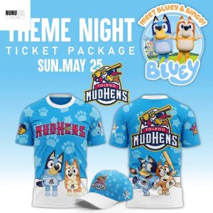 Toledo Mud Hens x Bluey Blue 3D T-Shirt