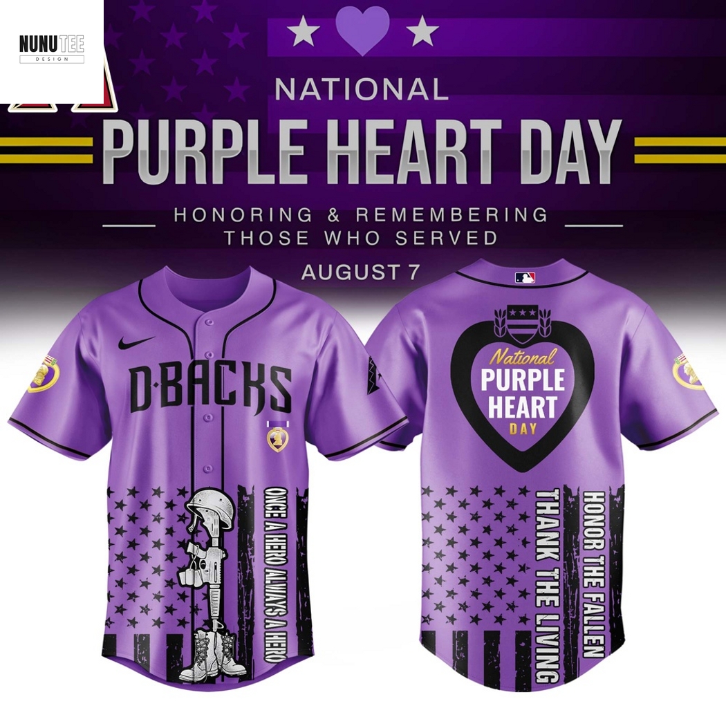 Arizona Diamondbacks x Purple Heart Day Baseball Jersey Arizona Diamondbacks x Purple Heart Day Baseball Jersey