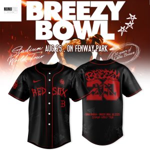 Boston Red Sox x Chris Brown Breezy Bowl XX Tour 2025 Baseball Jersey