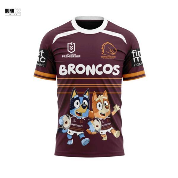 Brisbane Broncos Bluey And Bingo 3D T-Shirt