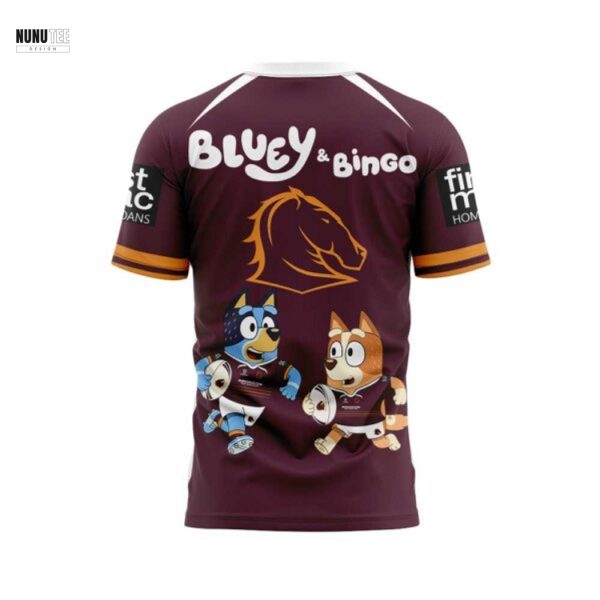 Brisbane Broncos Bluey And Bingo 3D T-Shirt