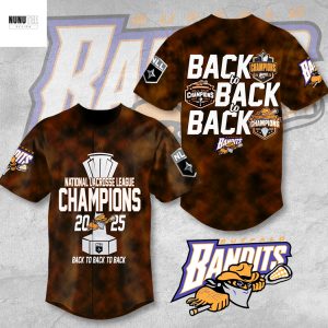 Buffalo Bandits National Lacrosse League Champions 2025 Back To Back To Back Baseball Jersey