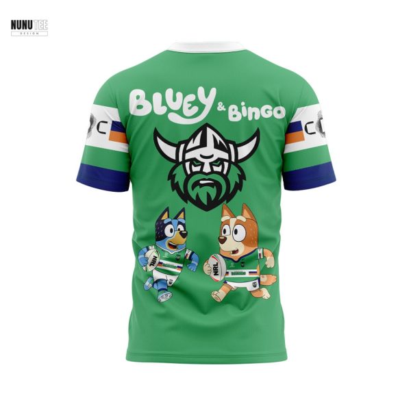 Canberra Raiders Bluey And Bingo 3D T-Shirt