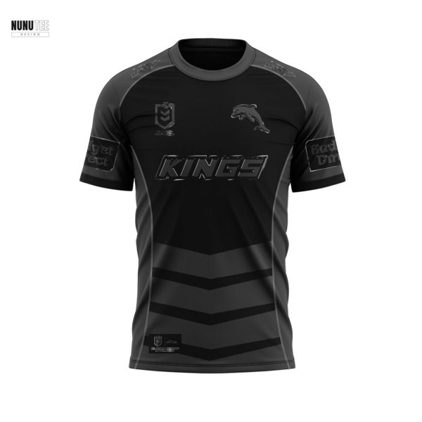 Dolphins Back In Black 2025 3D T-Shirt